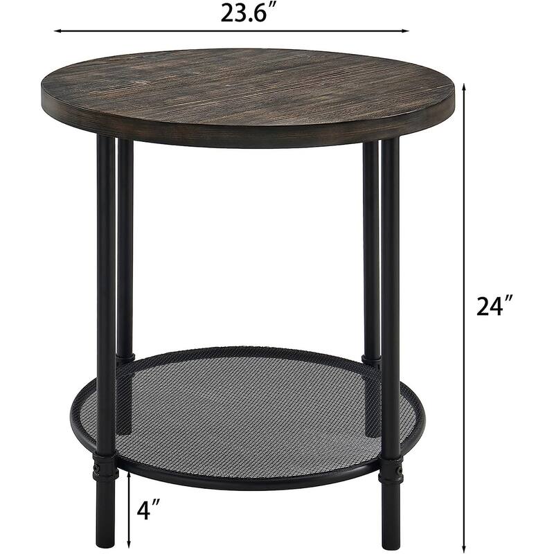Industrial Console Table, 2-Tier Accent Table Coffe Table