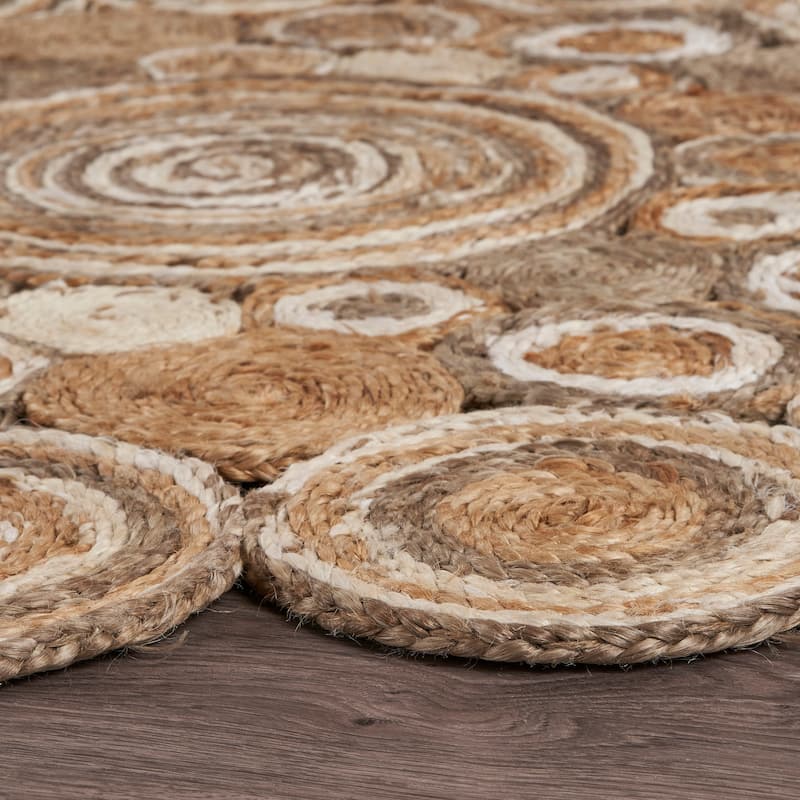 Sevita Braided Organic Jute Circle Area Rug