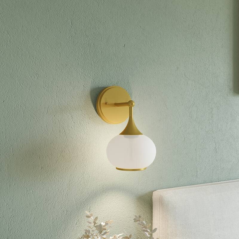 Acroma 1 Light Polished Chrome Finish Modern Globe Vanity Light