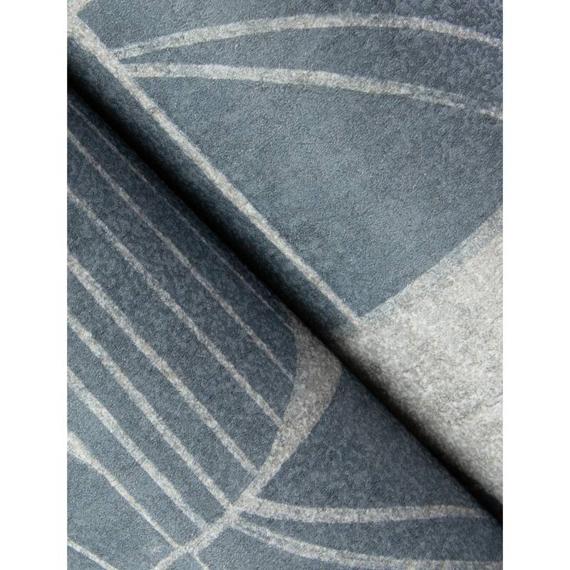 A-Street Prints Baxter Denim Semicircle Mosaic Wallpaper