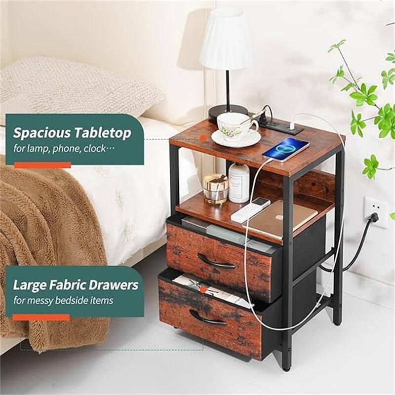 Nightstand with Charging Station