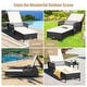 preview thumbnail 4 of 8, Gymax Set of 2 Adjustable Patio Rattan Lounge Chair Chaise Recliner w/ - See Details