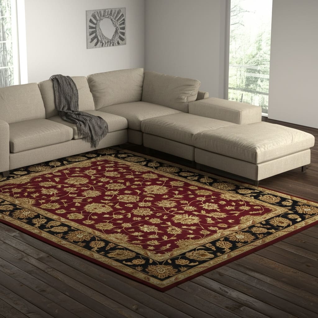 HomeRoots Oriental Traditional Rectangle Area Rug