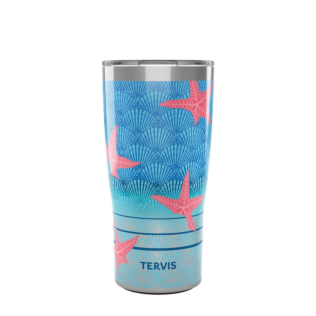 Tervis Traveler Ocean Life Dive Triple Walled Insulated Travel Tumbler, Beach Impressions - 20oz Stainless Steel