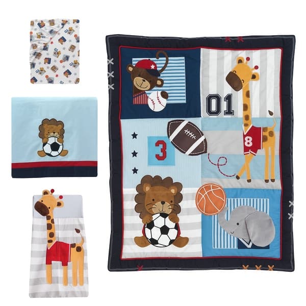 Shop Lambs Ivy Future All Star Blue Gray White Animal Sports