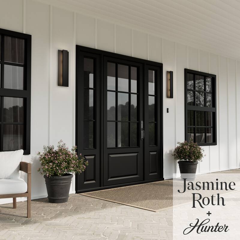 Hunter + Jasmine Roth Canoga Outdoor WeatherMax LED Wall Light - Contemporary - Patio, Porch, Entryway - Corrosion Resistant!