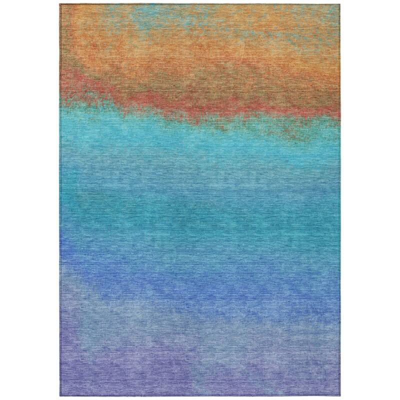 HomeRoots Ombre Transitional Rectangle Outdoor Rug