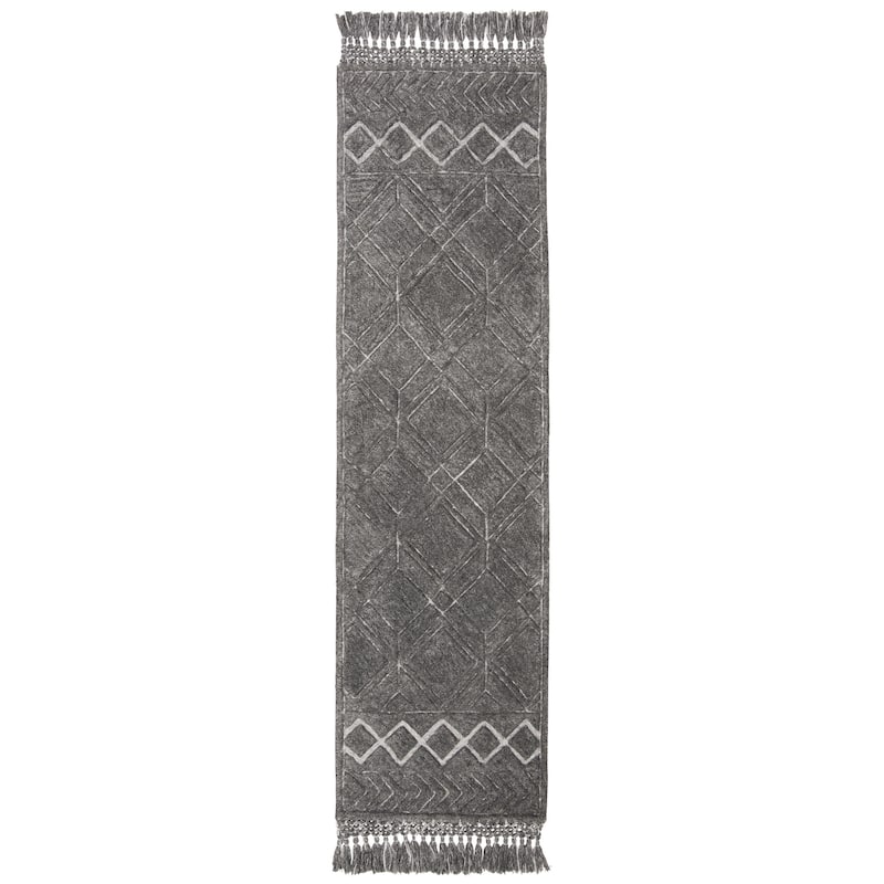SAFAVIEH Handmade Casablanca Shag Raika Tribal Wool Rug