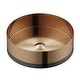 preview thumbnail 1 of 5, Karran Cinox Stainless Steel Round Vessel Sink Brushed Copper and Gunmetal Grey