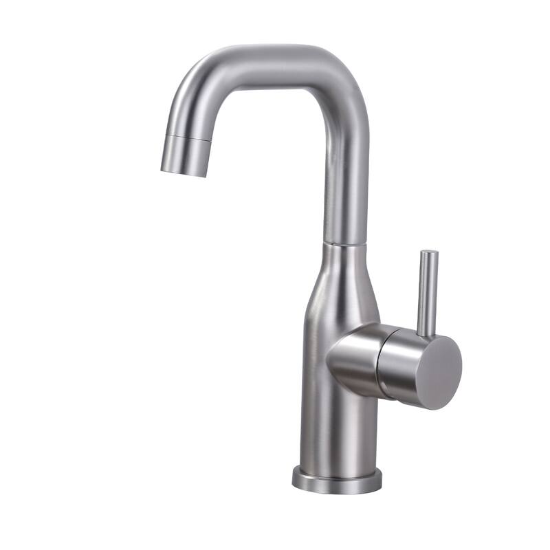 WOWOW Single Handle Bar Faucet With Swivel Spout - Brushed Nickel