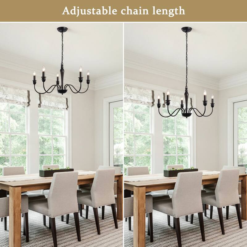 5-Light 28.14-inch Classic Chandelier Light for Kitchen Island Bedroom