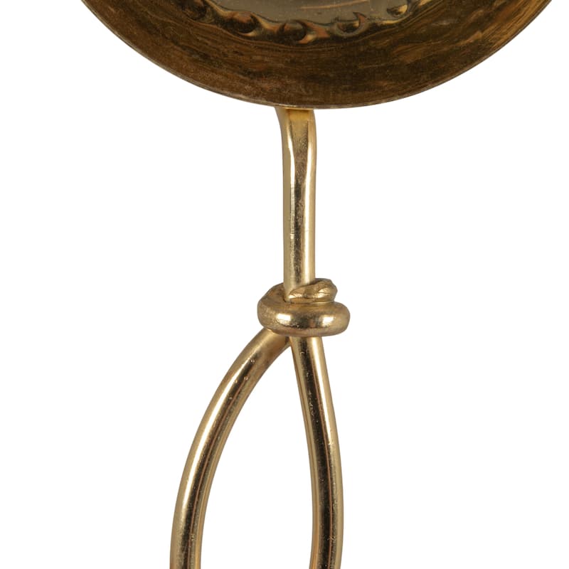 Hammered Stainless Steel Scoops with Leather Tie (Set of 4 Sizes)