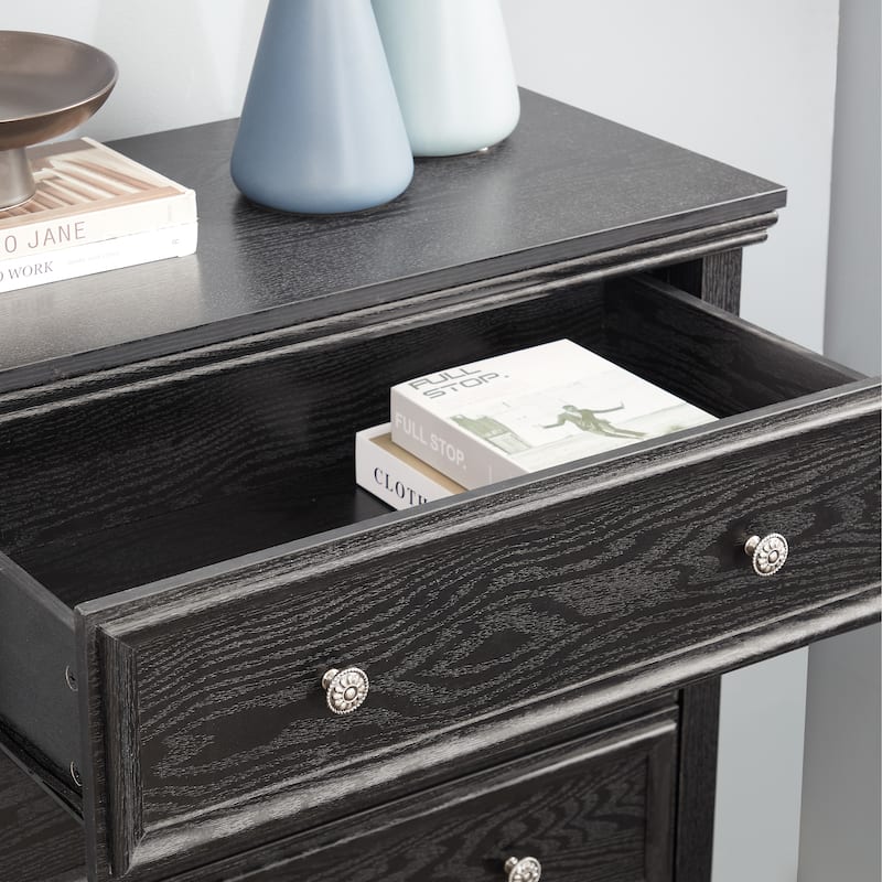 Farmhouse Modern 5-Drawer Vertical Chest, Cabinet, Storage Clothes, Storage Drawers Cabinet for Living Room