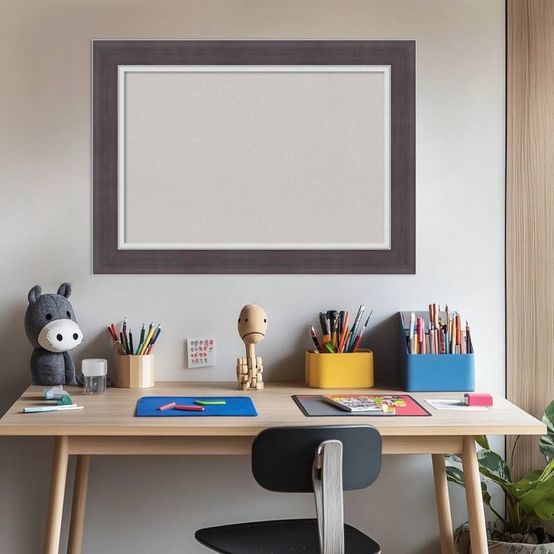 Ellie Brown Silver Framed Cork Board - Bulletin Board, Organization Board, Pin Board