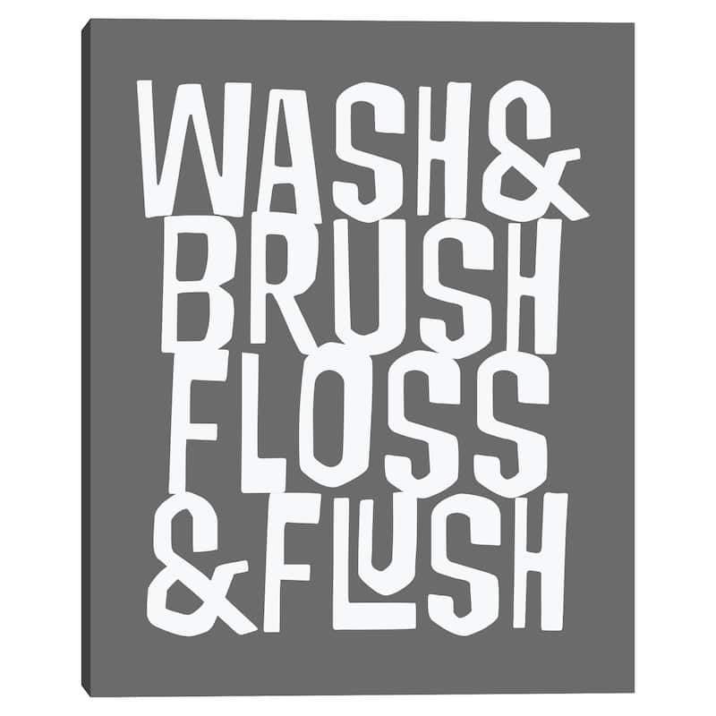 Bathroom Rules Canvas Art Print