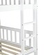 preview thumbnail 4 of 10, Stylish & Simple Twin Over Twin Bunk Beds with Trundle, Safety Rail and Ladder, Kids/Teens Bedroom, Split Into 2 Beds, White
