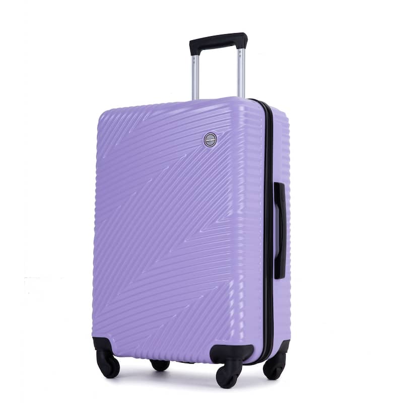 Merax 3 Piece ABS+PC Hardside Luggage Sets with Two Hooks and Spinner Wheels, for Family Travel