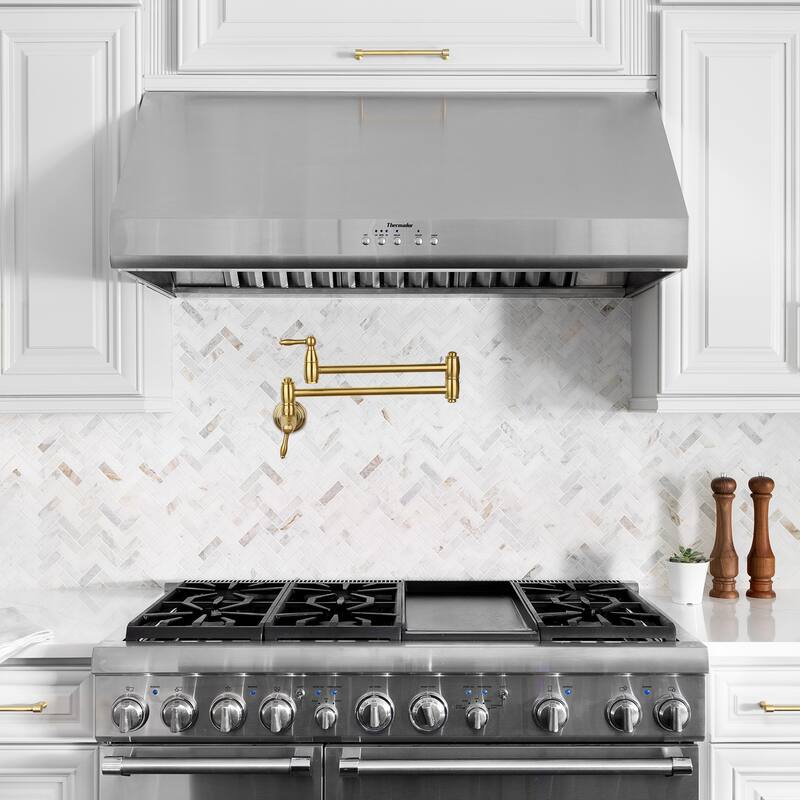 Copper Wall-Mounted Pot Filler Faucet