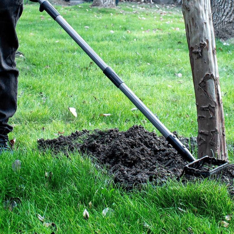 Suchtale 2-in-1 Stirrup 82" Hoe and Rake, Adjustable Handle, Weeding, Soil Loosening, Planting in Gardens