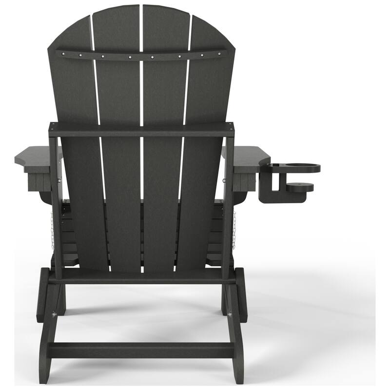 Laguna Outdoor Folding Adjustable Adirondack Chair with Cup Holder & Hideaway Ottoman