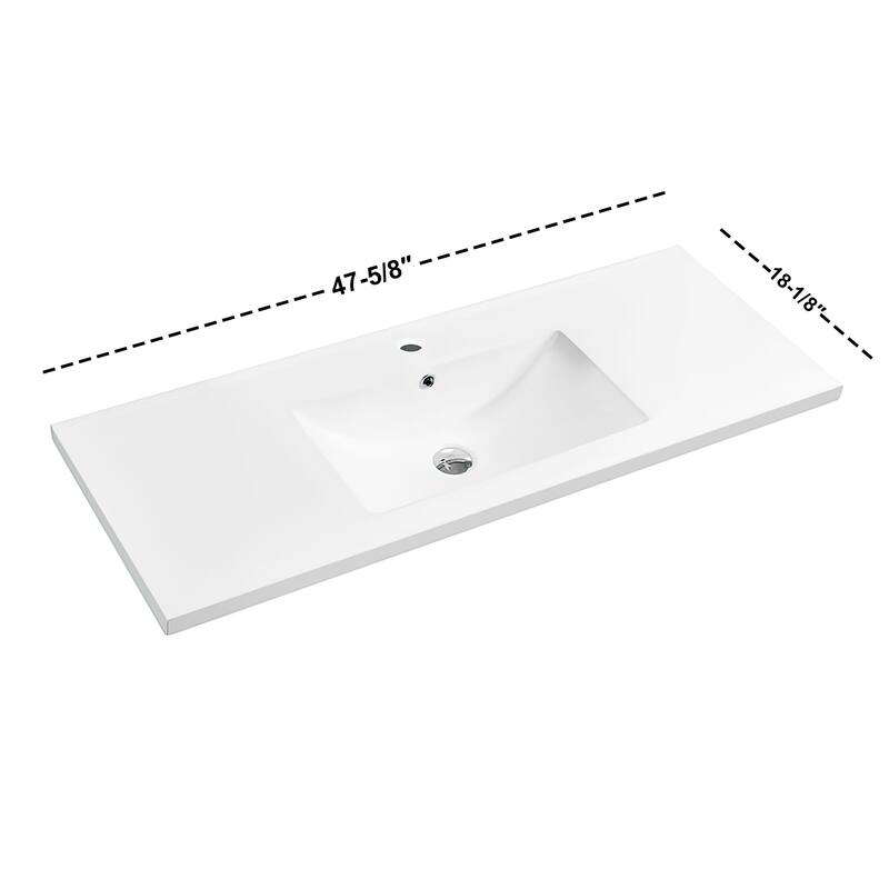 Dowell 18" FTB Ceramic Single Bathroom Vanity Basin