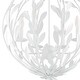 preview thumbnail 3 of 5, Broche 6 Light Matte White Chandelier - 21'' W x 24.5'' H