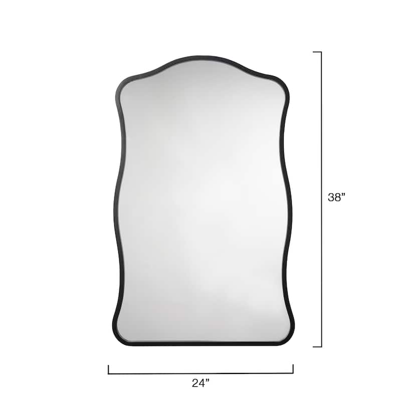 Alden Décor Ripple Wavy Iron Wall Mirror