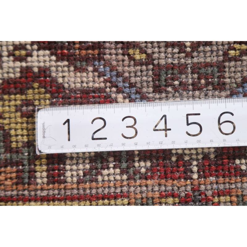 Grey Traditional Heriz Serapi Oriental Area Rug Handmade Wool Carpet - 2'0"x 3'0"