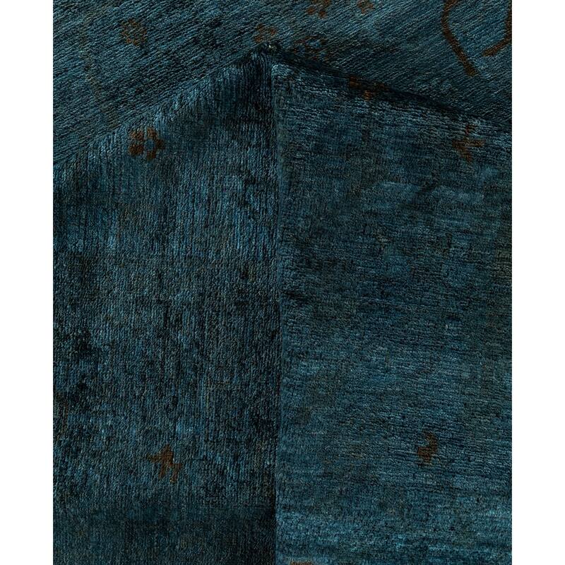 Overdyed One-of-a-Kind Hand-Knotted Area Rug - Gray - 8' 3" x 11' 4"