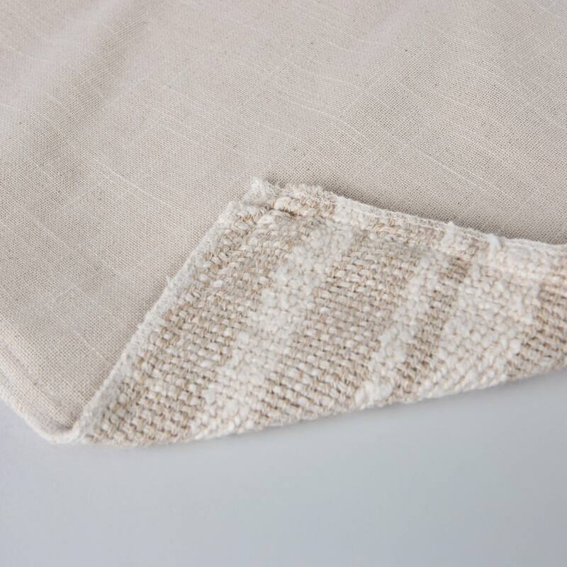 Donny Osmond Natural/Dark Natural Stripe Modern Industrial Throw Pillow
