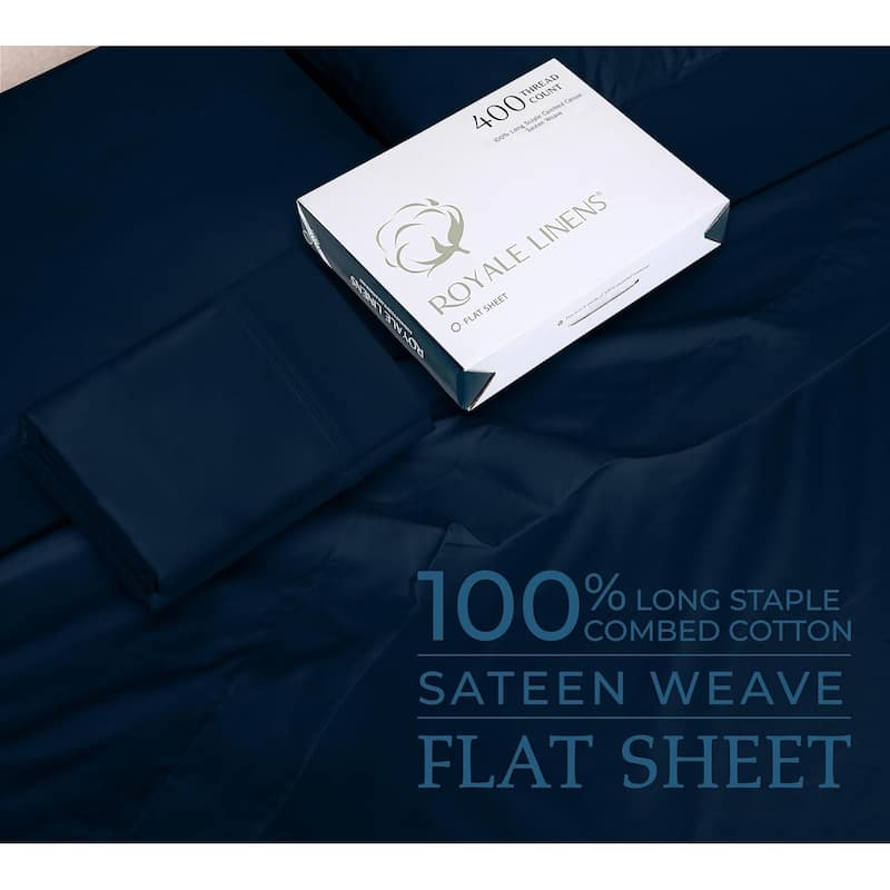 Royale linen 400 Thread Count Cotton Flat Sheet