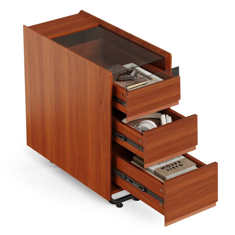 3-drawer Nightstand Bedside Table with Storage Drawers