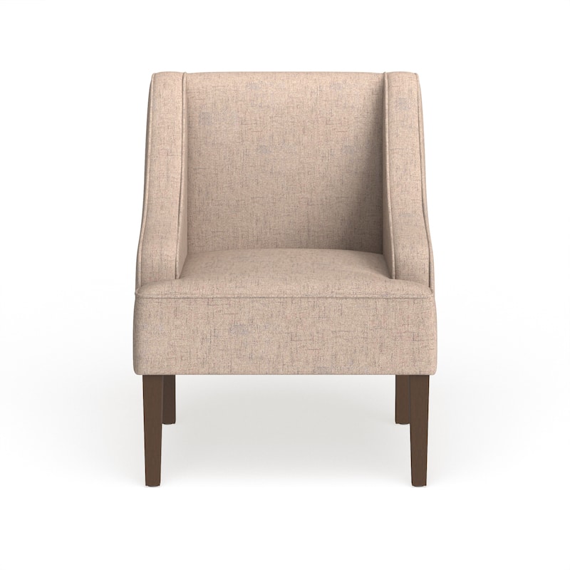 Porch & Den Lyric Tan Swoop Arm Accent Chair