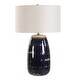 preview thumbnail 3 of 3, Uttermost Orleans Blue Glaze Table Lamp - N/A
