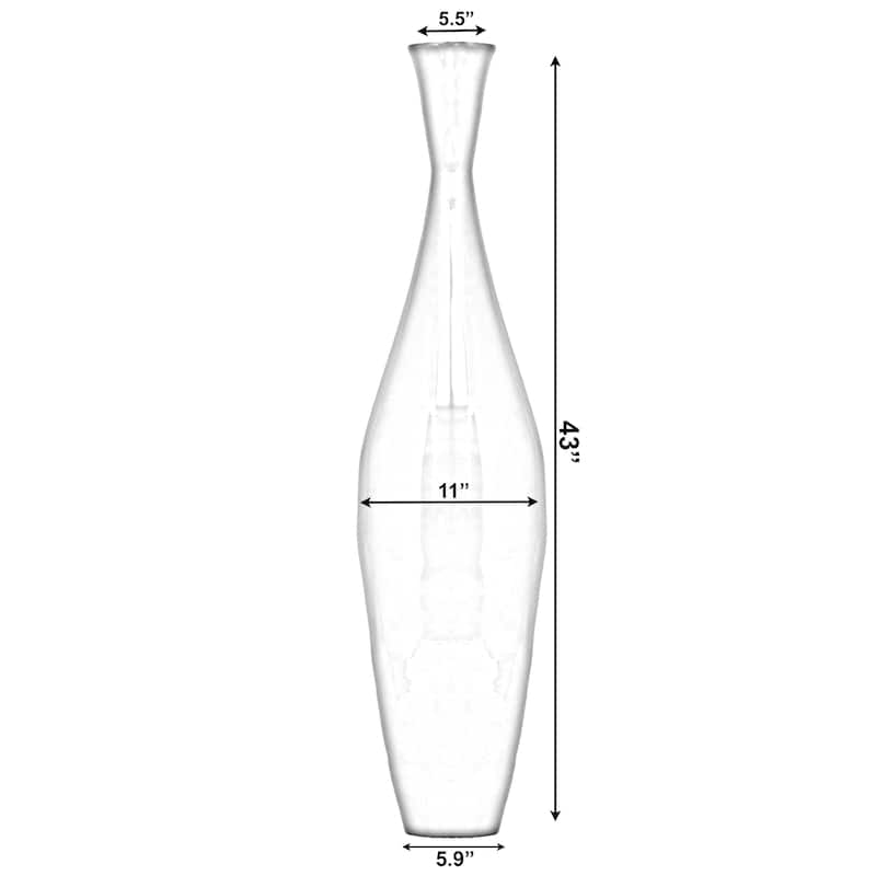 Tall Modern Bamboo Narrow Trumpet Floor Vase - Elegant Home Decoration, Modern Accent Piece, Living Room Decor, Bamboo Art