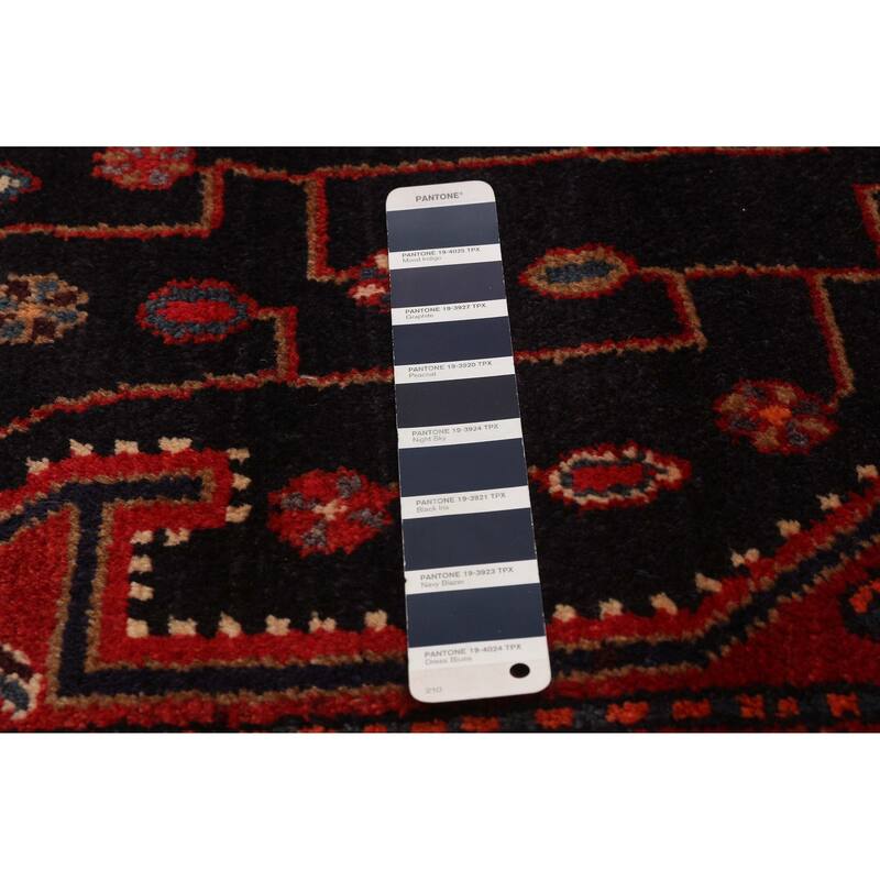ECARPETGALLERY Hand-knotted Anatolian Vintage Navy, Red Wool Rug - 4'6 x 7'7