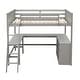 preview thumbnail 5 of 18, Modern Full Size Loft Bed With Shelves and Desk,No Box Spring Required for Bedroom
