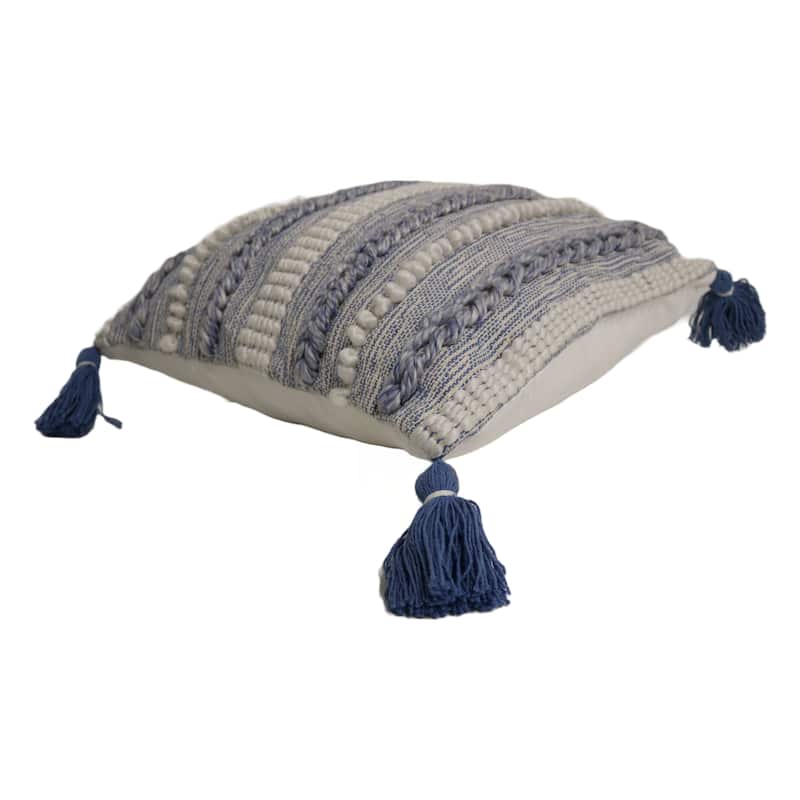 Home&Manor Auxerre Wool & Cotton Designer Throw Pillow