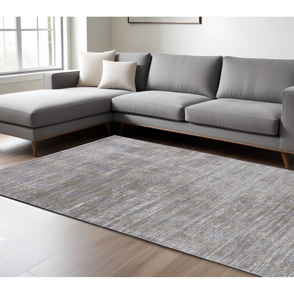 Wumih Power Loomed Abstract Modern Non Skid Area Rug By HomeRoots - 8' x 10'