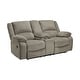 preview thumbnail 2 of 6, Draycoll Contemporary Double Reclining Loveseat w/Console, Pewter - Medium