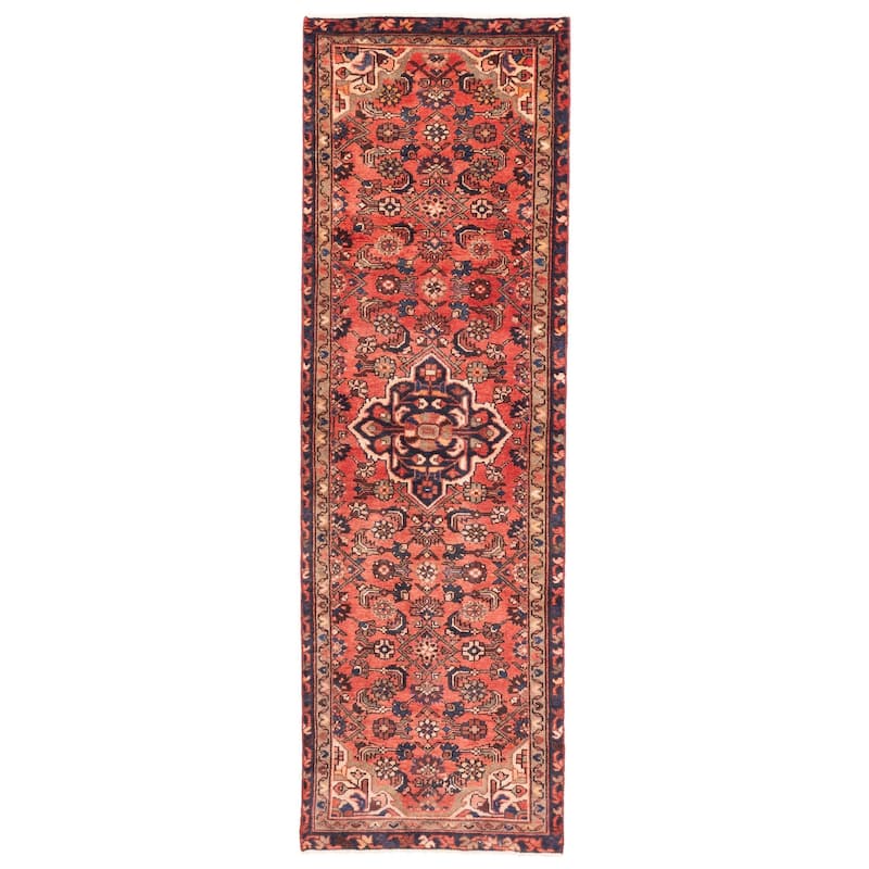 ECARPETGALLERY Hand-knotted Andelz Light Red Wool Rug - 2'11 x 9'3