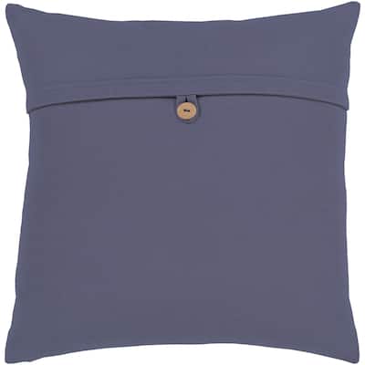 Livabliss Demetra Traditional Button Navy Feather Down or Poly Filled Throw Pillow 20-inch
