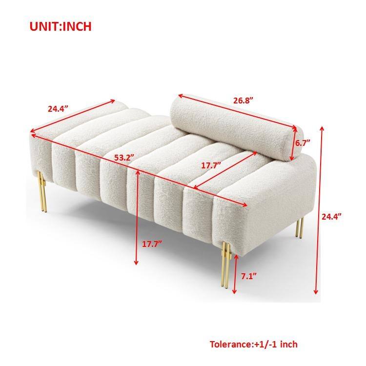 Width Modern End of Bed Bench