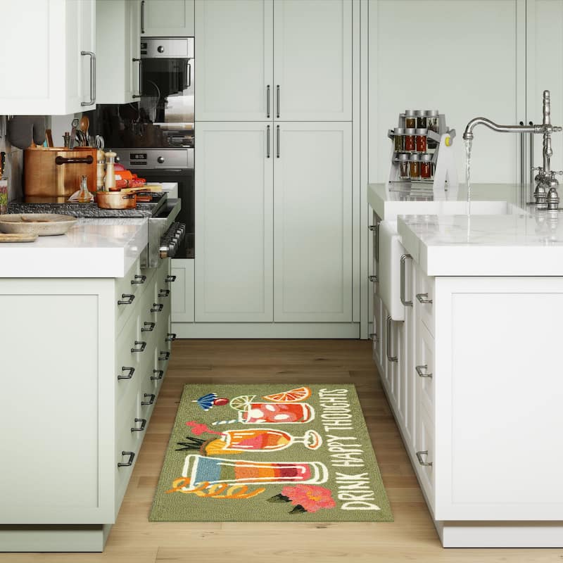 Liora Manne Frontporch Happy Drinks Indoor/Outdoor Rug
