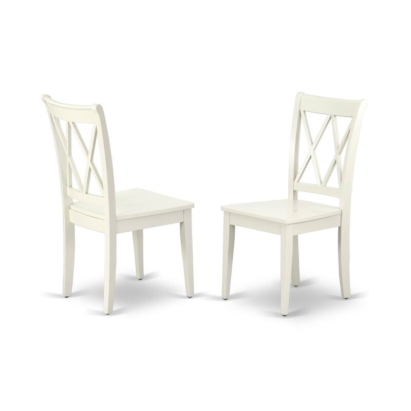 East West Furniture Dining Room Table Set - A Rectangle Kitchen Table and Dining Chairs, 42x60 Inch, Linen White(Pieces Option)