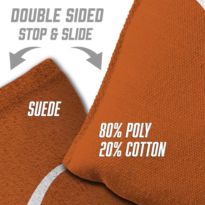 Texas Longhorns NCAA Dual Sided Pro Stop & Slide Cornhole Bags