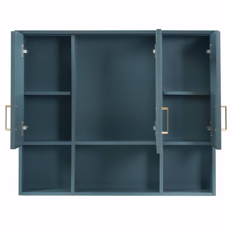 35" 2-in-1 Wall-Mounted Medicine Cabinet - High-Definition Mirror with Storage, Adjustable Shelves & Soft-Close Doors