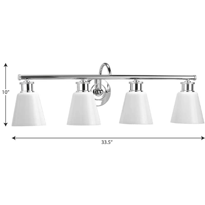 Progress Lighting Ashford 4 Light 34" Wide Bathroom Vanity Light
