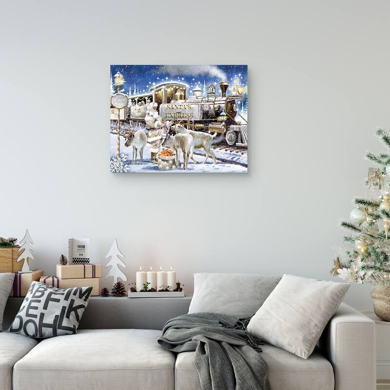 Santa Express White by The Macneil Studio Canvas Art Print