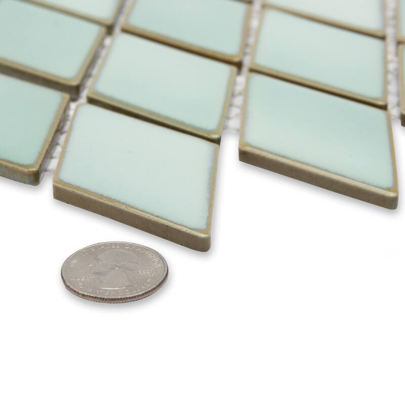Merola Tile Hudson Kite Mint Green 10-1/8" x 11-3/4" Porcelain Floor and Wall Tile